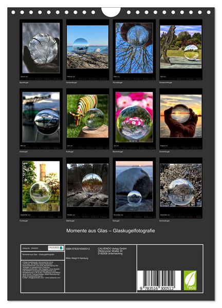 Produktbild: Momente aus Glas &ndash; Glaskugelfotografie (Wandkalender 2026 DIN A4 hoch), CALVENDO Monatskalender