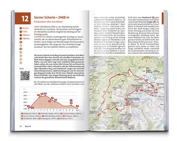 Produktbild: KOMPASS Wanderf&uuml;hrer Bozen, Sarntal, Ritten, Eppan, Kalterer See, Seiser Alm, Rosengarten, 55 Touren mit Extra-Tourenkarte