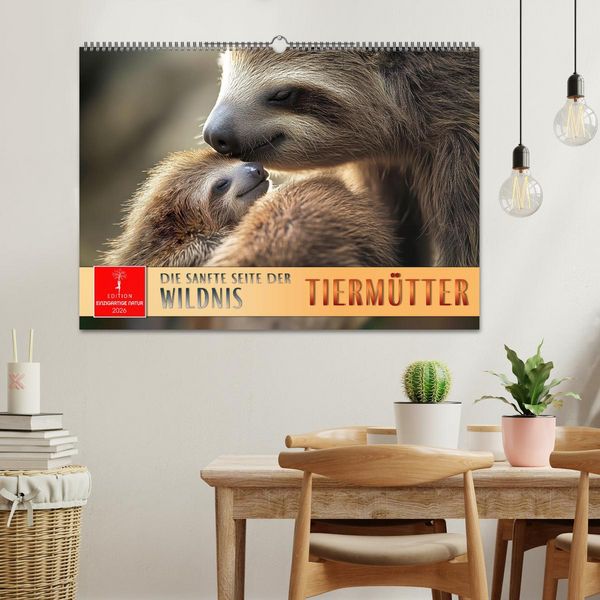 Produktbild: Tierm&uuml;tter - die sanfte Seite der Wildnis (Wandkalender 2026 DIN A2 quer), CALVENDO Monatskalender