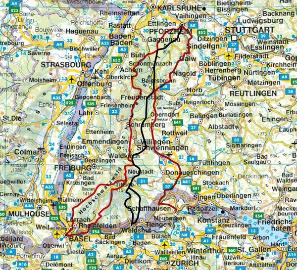 Produktbild: ROTHER Wanderf&uuml;hrer Fernwanderwege Schwarzwald