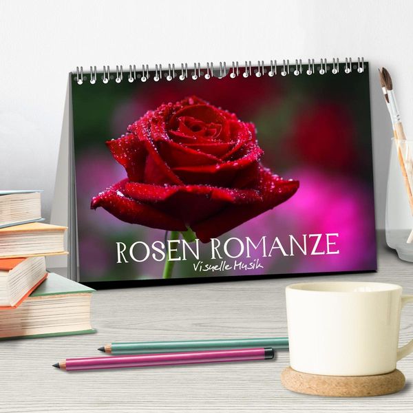 Produktbild: Rosen Romanze - Visuelle Musik (Tischkalender 2026 DIN A5 quer), CALVENDO Monatskalender
