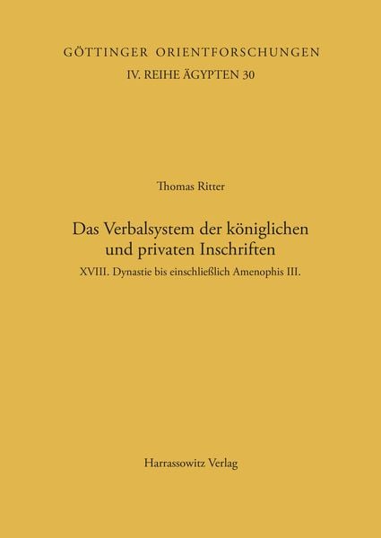 Produktbild: Das Verbalsystem der k&ouml;niglichen und privaten Inschriften