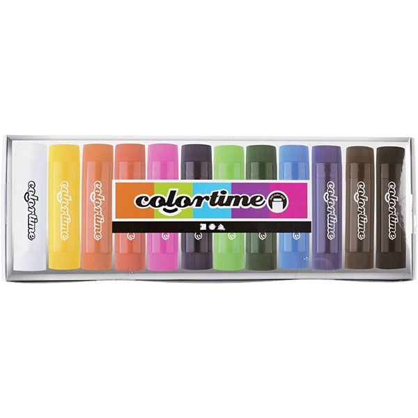 Produktbild: Creativ Company Soft Color Stick, L 8 cm, Sortierte Farben, 12 Stk