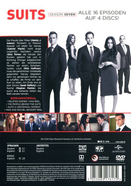 Produktbild: Suits - Season 7 [4 DVDs]