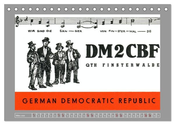Produktbild: DDR - Ostalgie auf QSL-Karten (Tischkalender 2026 DIN A5 quer), CALVENDO Monatskalender