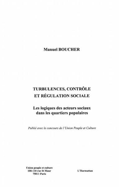 Produktbild: Turbulences, controle et regulation sociale