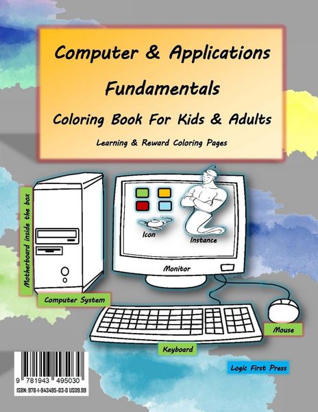 Produktbild: Computer and Applications Fundamentals Coloring Book For Kids & Adults