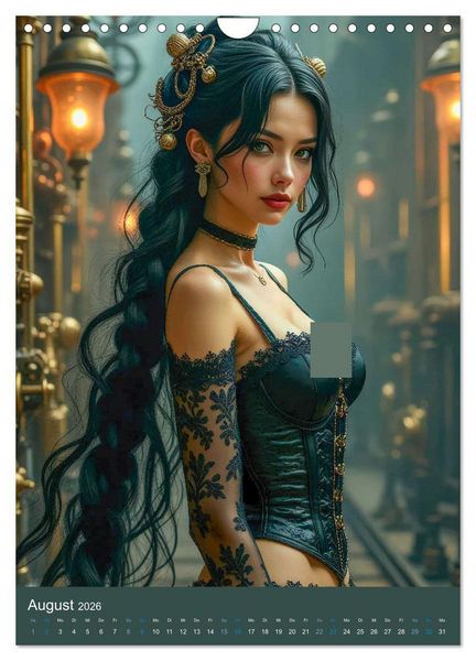 Produktbild: Steampunk Noir (Wandkalender 2026 DIN A4 hoch), CALVENDO Monatskalender