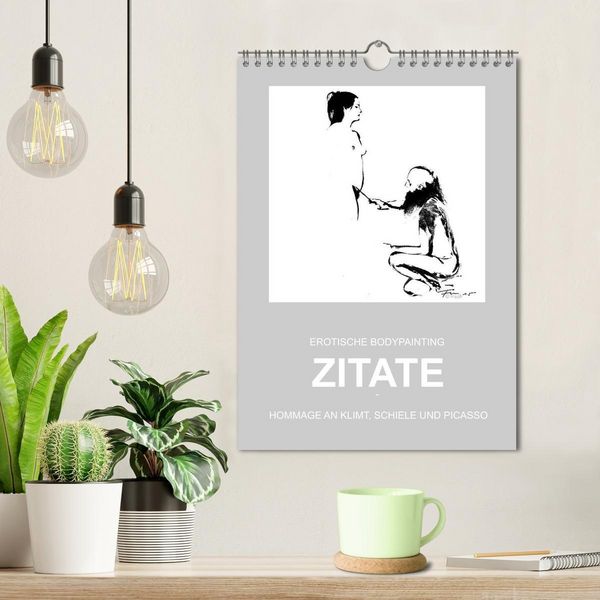 Produktbild: EROTISCHE BODYPAINTING ZITATE - HOMMAGE AN KLIMT, SCHIELE UND PICASSO (Wandkalender 2026 DIN A4 hoch), CALVENDO Monatskalender