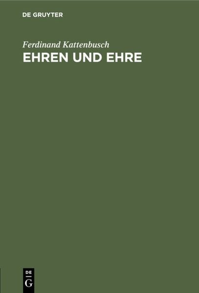 Produktbild: Ehren und Ehre