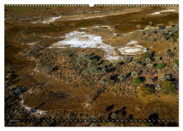 Produktbild: Okavango - Das Delta von oben (Wandkalender 2026 DIN A2 quer), CALVENDO Monatskalender