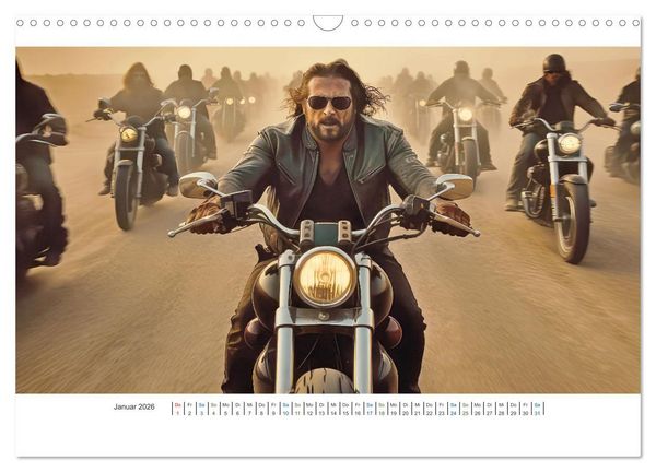 Produktbild: Biker in unendlicher Weite (Wandkalender 2026 DIN A3 quer), CALVENDO Monatskalender