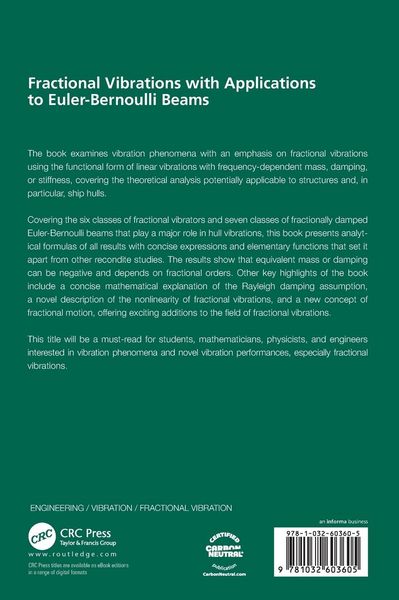 Produktbild: Fractional Vibrations with Applications to Euler-Bernoulli Beams