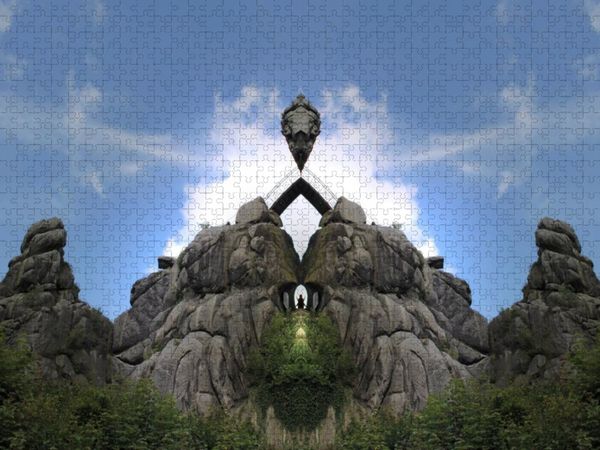 Produktbild: CALVENDO Puzzle Anderswelt - Externsteine | 1000 Teile Lege-Gr&ouml;&szlig;e 64x48cm Foto-Puzzle f&uuml;r gl&uuml;ckliche Stunden