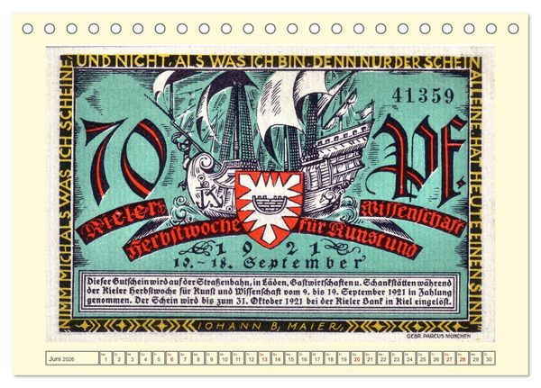 Produktbild: Gru&szlig; aus Kiel (Tischkalender 2026 DIN A5 quer), CALVENDO Monatskalender