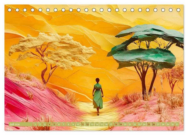Produktbild: Kunstvolle Horizonte (Tischkalender 2026 DIN A5 quer), CALVENDO Monatskalender