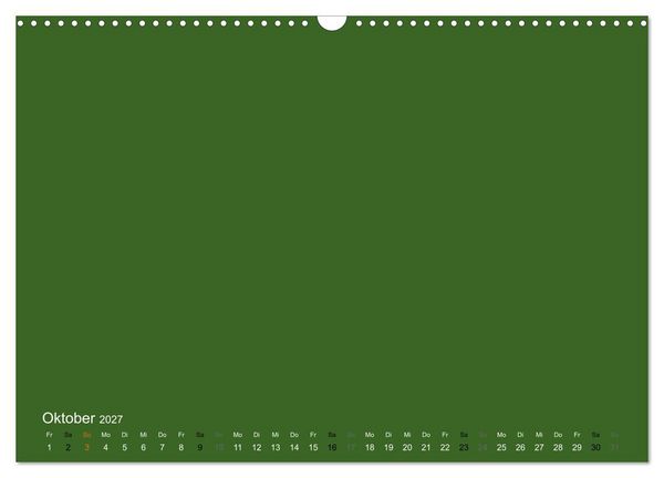 Produktbild: Bastelkalender - dunkel Gr&uuml;n (Wandkalender 2027 DIN A3 quer), CALVENDO Monatskalender