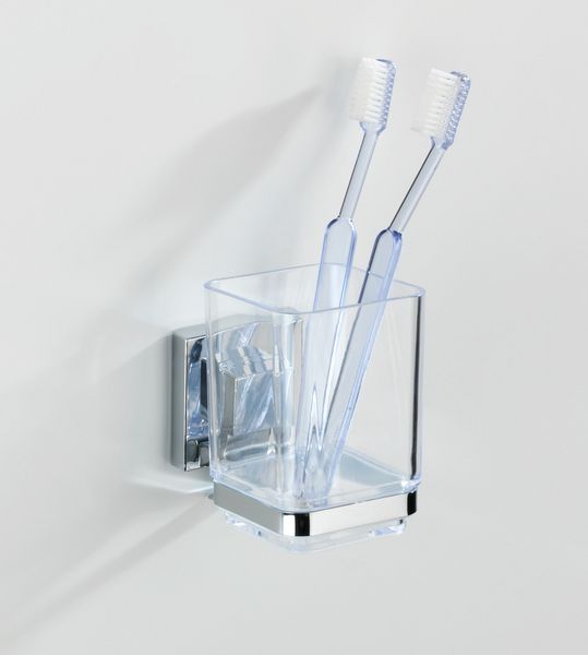 Produktbild: Vacuum-Loc&reg; Zahnputzbecher Mod. Quadro Edelstahl, Befestigen ohne bohren