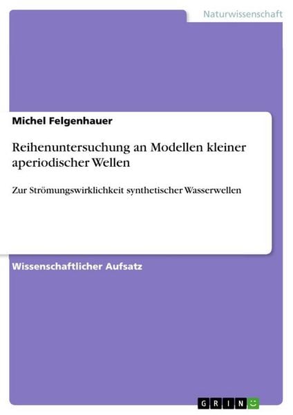 Produktbild: Reihenuntersuchung an Modellen kleiner aperiodischer Wellen