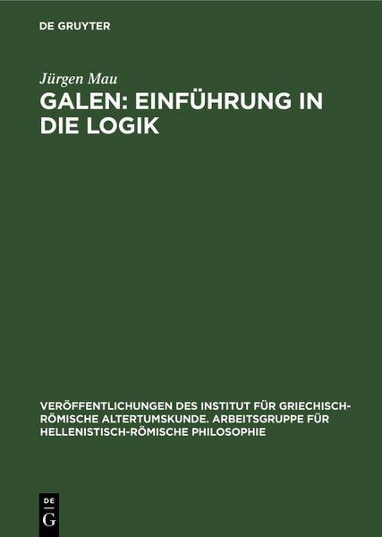 Produktbild: Galen: Einf&uuml;hrung in die Logik