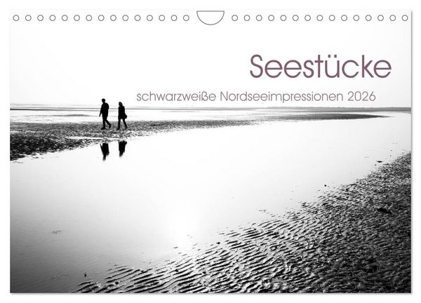 Produktbild: Seest&uuml;cke. Schwarzwei&szlig;e Nordseeimpressionen 2026 (Wandkalender 2026 DIN A4 quer), CALVENDO Monatskalender