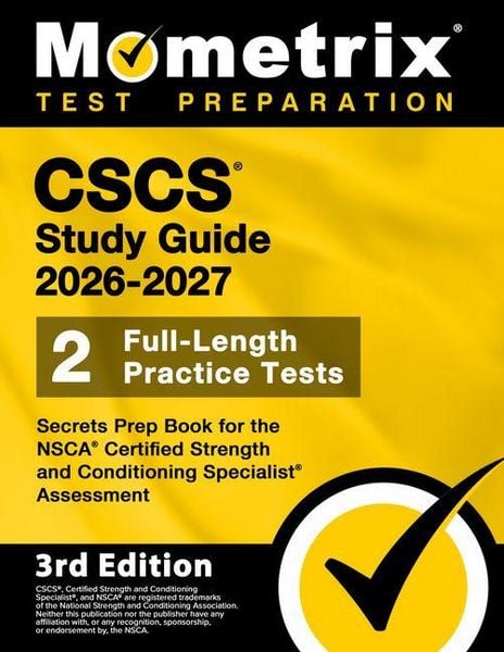 Produktbild: CSCS Study Guide 2026-2027 - 2 Full-Length Practice Tests, Secrets Prep Book for the Nsca Certified Strength and Conditioning Specialist Assessment