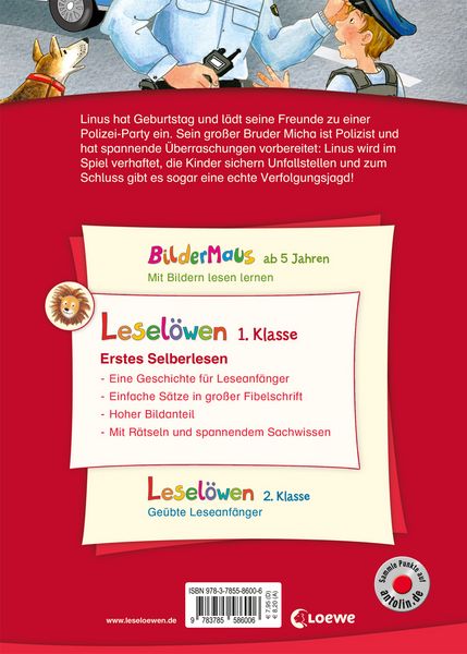 Produktbild: Lesel&ouml;wen 1. Klasse - Polizist f&uuml;r einen Tag