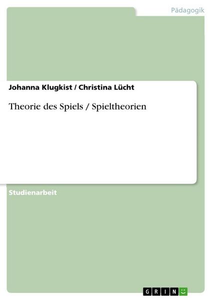 Produktbild: Theorie des Spiels / Spieltheorien