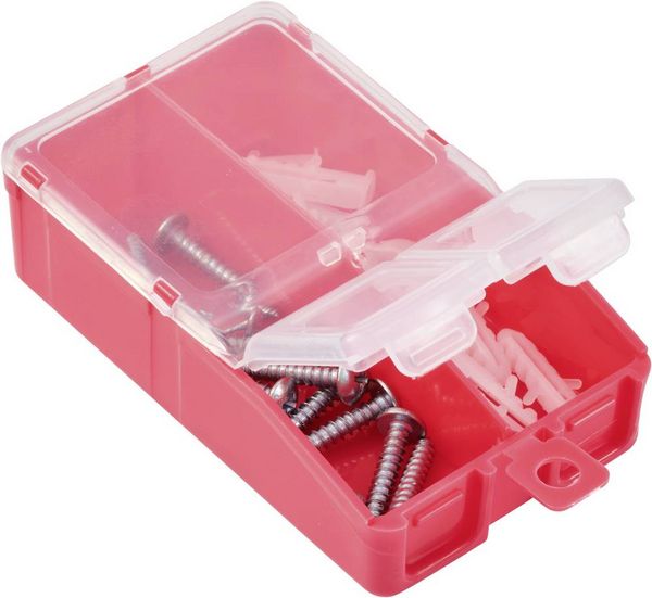 Produktbild: TRU COMPONENTS TC-ERB-9056 Sortimentskasten (L x B x H) 113 x 60 x 30 mm Anzahl F&auml;cher: 2 variable Unterteilung Inhalt 1 St.