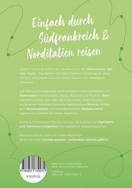 Produktbild: Reise Know-How Roadtrip Handbuch S&uuml;dfrankreich & Norditalien