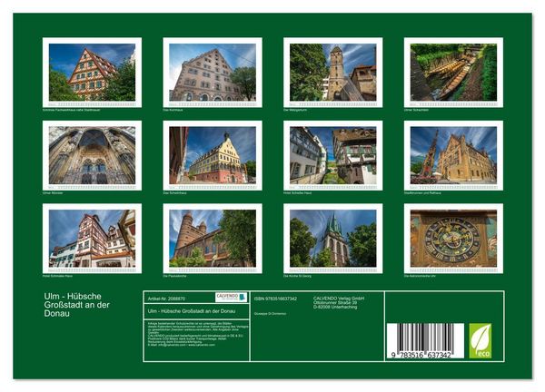 Produktbild: Ulm - H&uuml;bsche Gro&szlig;stadt an der Donau (Wandkalender 2026 DIN A4 quer), CALVENDO Monatskalender
