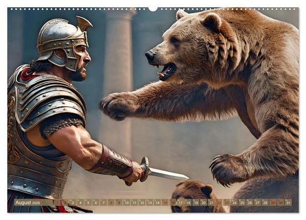 Produktbild: Gladiatoren - ein Leben f&uuml;r den Kampf (Wandkalender 2026 DIN A2 quer), CALVENDO Monatskalender