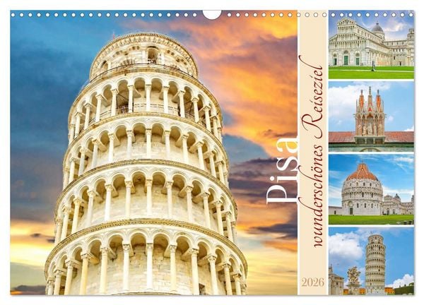 Produktbild: Pisa - wundersch&ouml;nes Reiseziel (Wandkalender 2026 DIN A3 quer), CALVENDO Monatskalender
