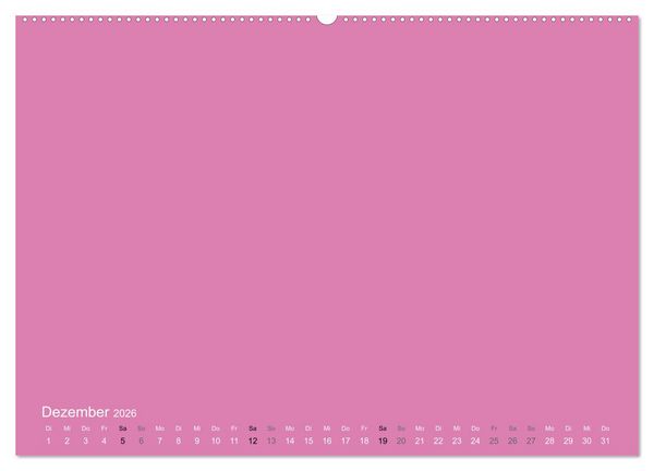 Produktbild: Bastelkalender - Pink (Wandkalender 2026 DIN A2 quer), CALVENDO Monatskalender