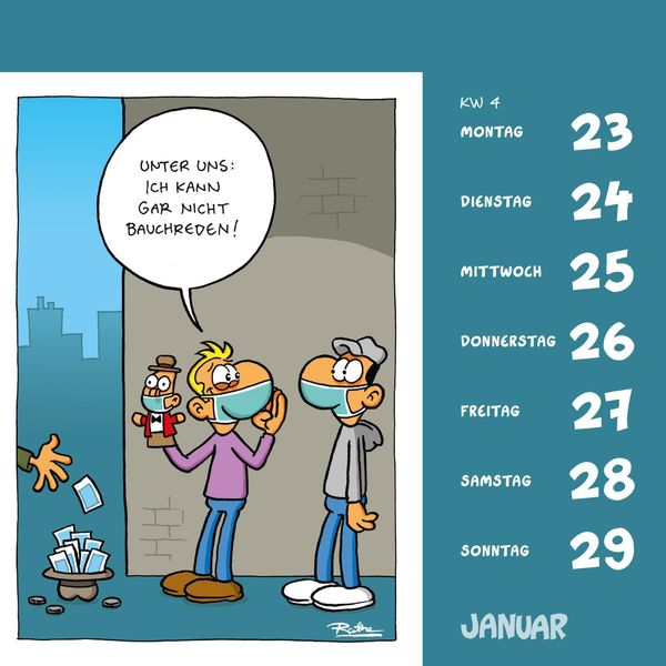 Shit happens! Postkartenkalender 2023 von Ralph Ruthe. Kalender  Orell 
