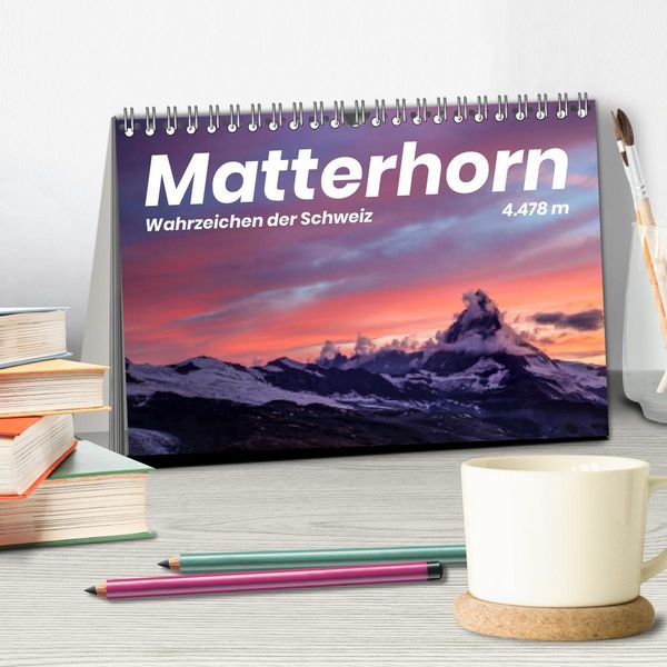 Produktbild: Matterhorn - Wahrzeichen der Schweiz (Tischkalender 2026 DIN A5 quer), CALVENDO Monatskalender