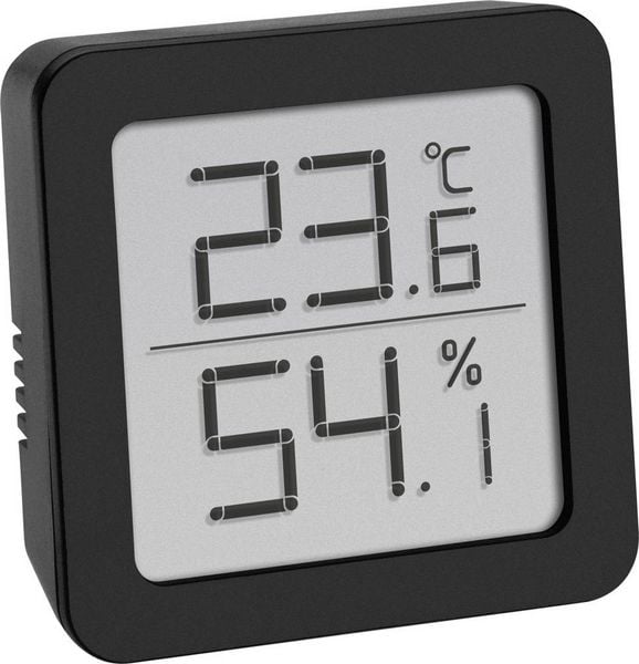 Produktbild: TFA Dostmann Thermo-/Hygrometer Schwarz 30.5051.01