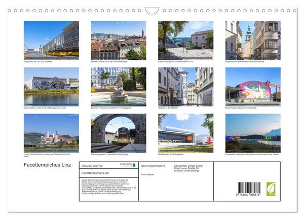 Produktbild: Facettenreiches Linz (Wandkalender 2026 DIN A3 quer), CALVENDO Monatskalender