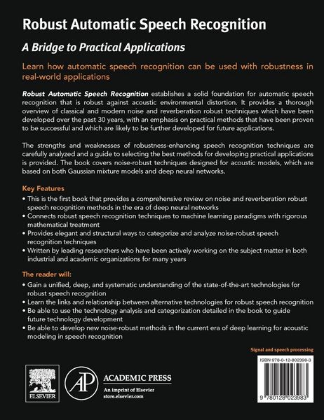 Produktbild: Robust Automatic Speech Recognition