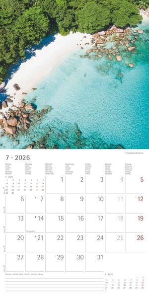 Produktbild: Summer Dreams 2026 - Broschürenkalender 30x30 cm (30x60 geöffnet) - Kalender mit Platz für Notizen - Bildkalender - Wandplaner - Alpha Edition