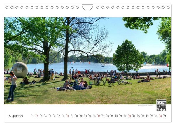 Produktbild: M&Uuml;NSTER :: Ansichten einer lebenswerten Stadt (Wandkalender 2026 DIN A4 quer), CALVENDO Monatskalender