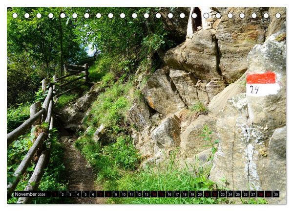 Produktbild: Meraner H&ouml;henweg von Meran bis Katharinaberg (Tischkalender 2026 DIN A5 quer), CALVENDO Monatskalender