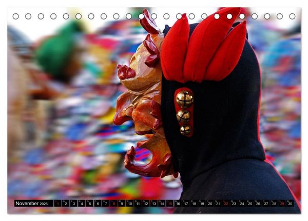 Produktbild: Alemannische Masken (Tischkalender 2026 DIN A5 quer), CALVENDO Monatskalender