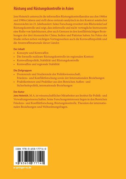 Produktbild: R&uuml;stung und R&uuml;stungskontrolle in Asien
