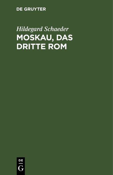 Produktbild: Moskau, das Dritte Rom