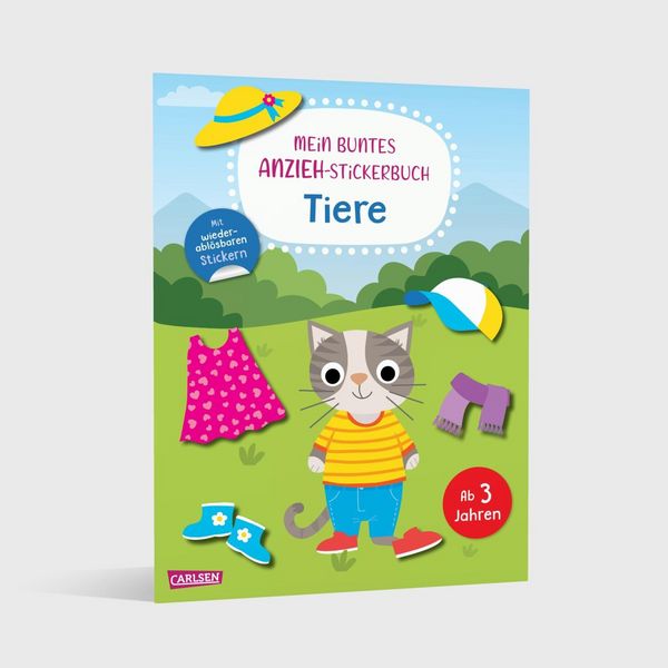Produktbild: Mein buntes Anzieh-Stickerbuch: Tiere