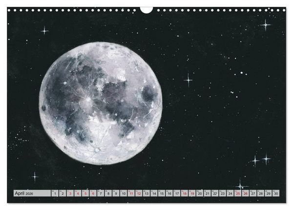 Produktbild: Gemaltes Weltall (Wandkalender 2026 DIN A3 quer), CALVENDO Monatskalender