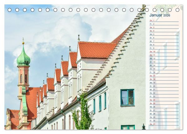 Produktbild: Romantisches Augsburg (Tischkalender 2026 DIN A5 quer), CALVENDO Monatskalender