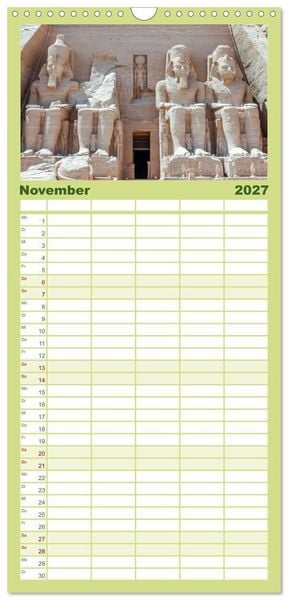 Produktbild: Familienplaner 2027 - &Auml;gypten - Im Land der Pyramiden mit 5 Spalten (Wandkalender, 21 x 45 cm) CALVENDO