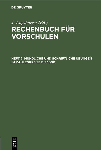 Produktbild: M&uuml;ndliche und schriftliche &Uuml;bungen im Zahlenkreise bis 1000